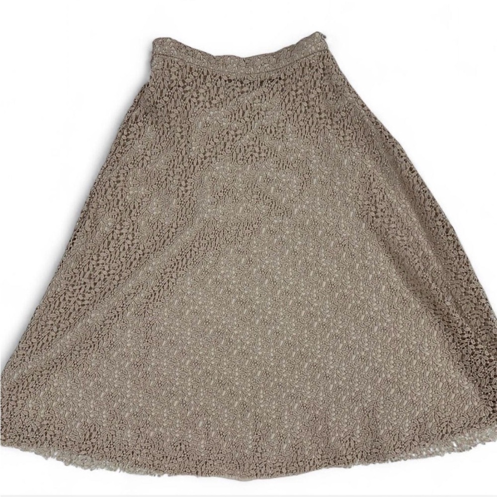 Zara Textured A-Line Skirt in Tan